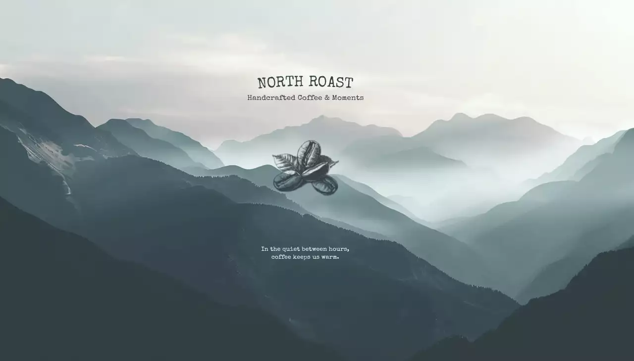 青 シンプル コーヒー 看板 写真