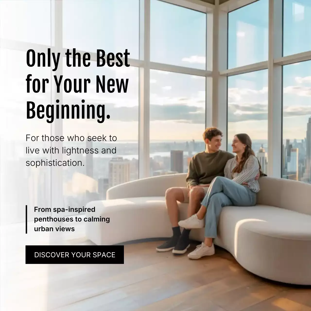 Beige Modern Penthouse Advertisement Instagram Post