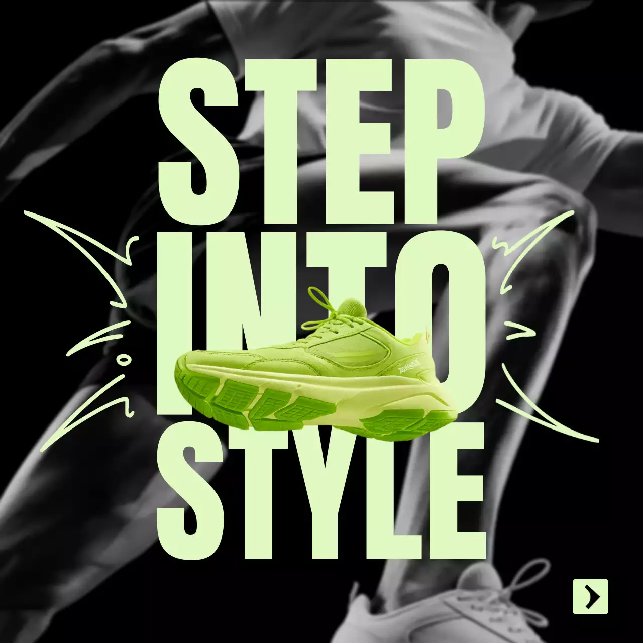 neon bold sneaker promotion