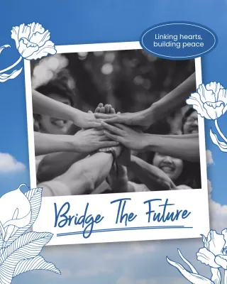 Blue Modern Peace Day Announcement Instagram Post