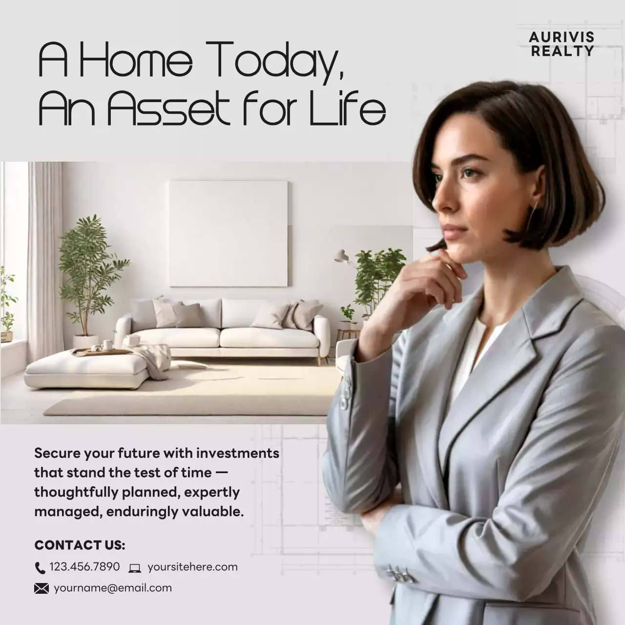 Beige Modern Real Estate Promotion Instagram Post