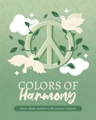 Green Minimal Peace Day Announcement Instagram Post