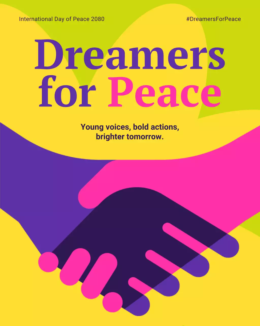 Orange Bold Playful International Peace Day Instagram Post