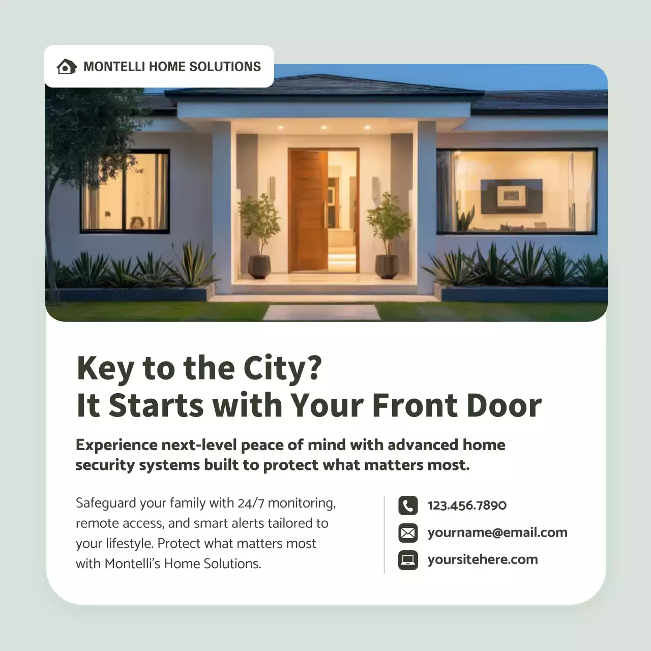 Green Modern Home Advertisement Instagram Post