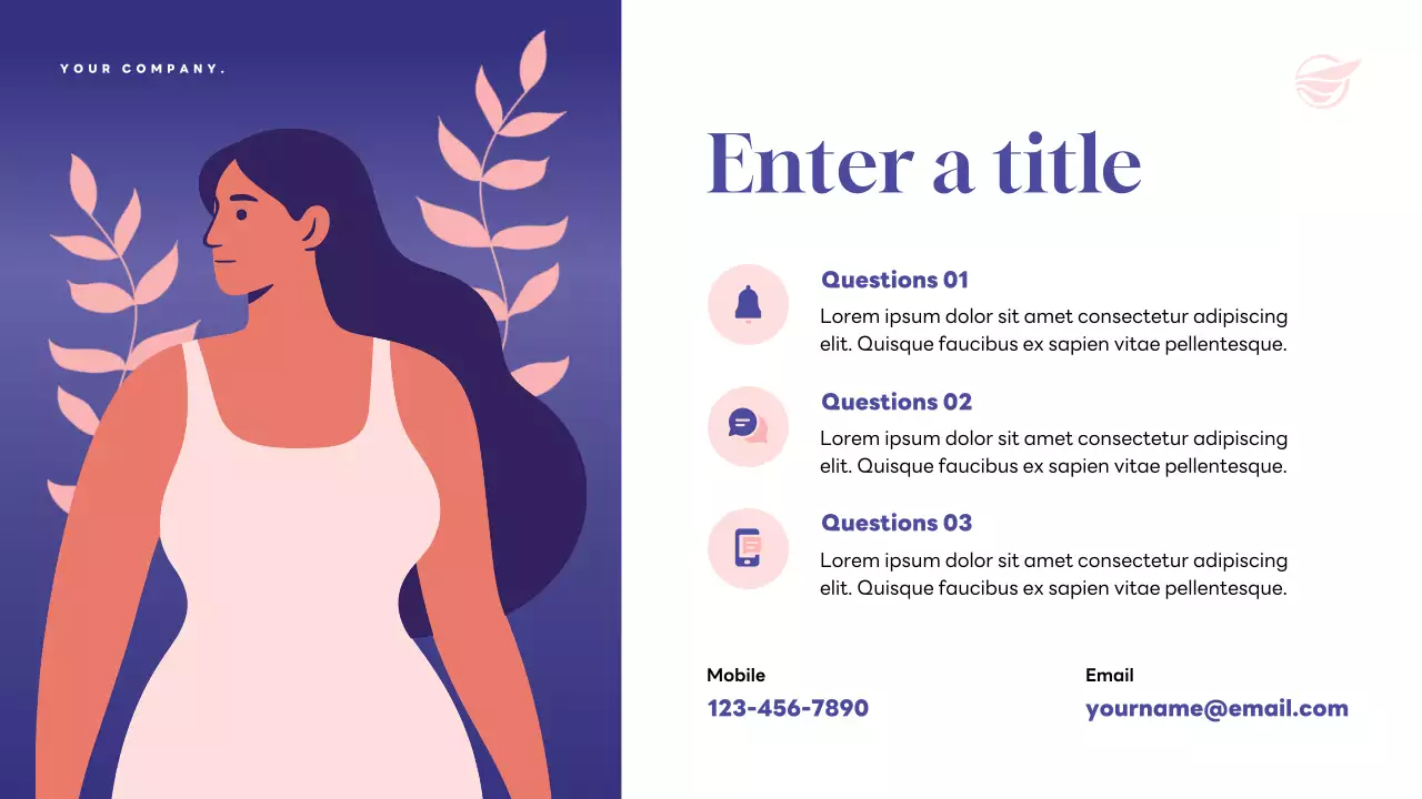 Purple Modern Health Newsletter Presentation