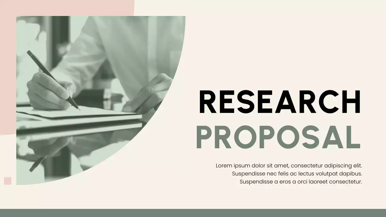 green modern research proposal document