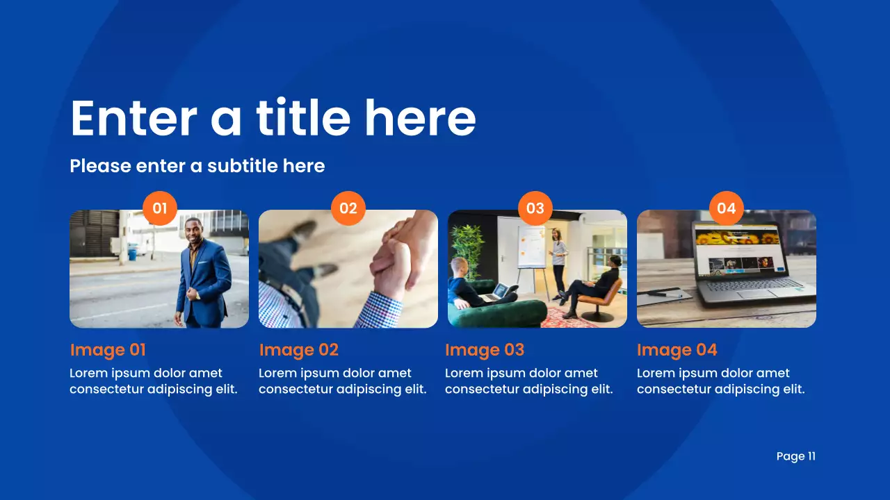 블루 모던 학술 프레젠테이션