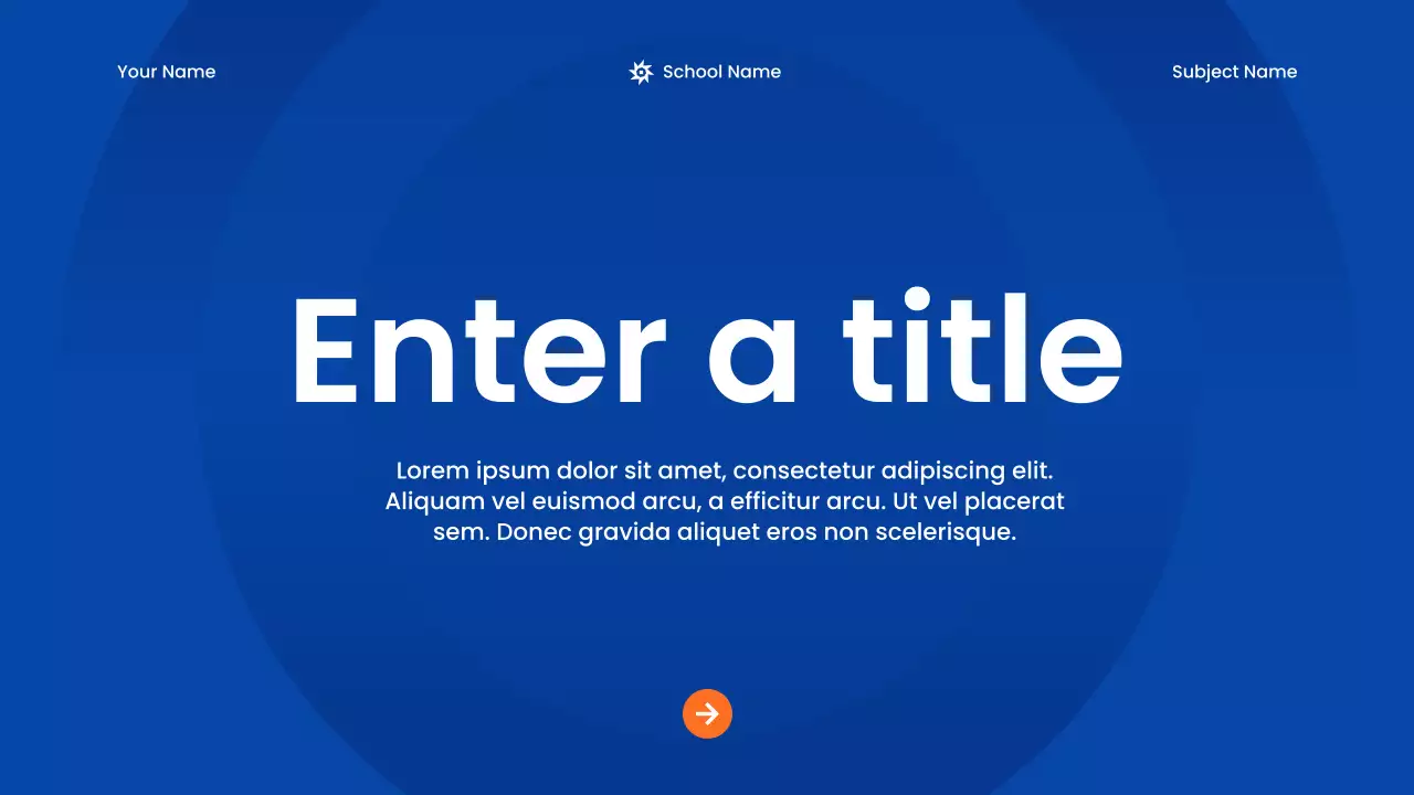 블루 모던 학술 프레젠테이션