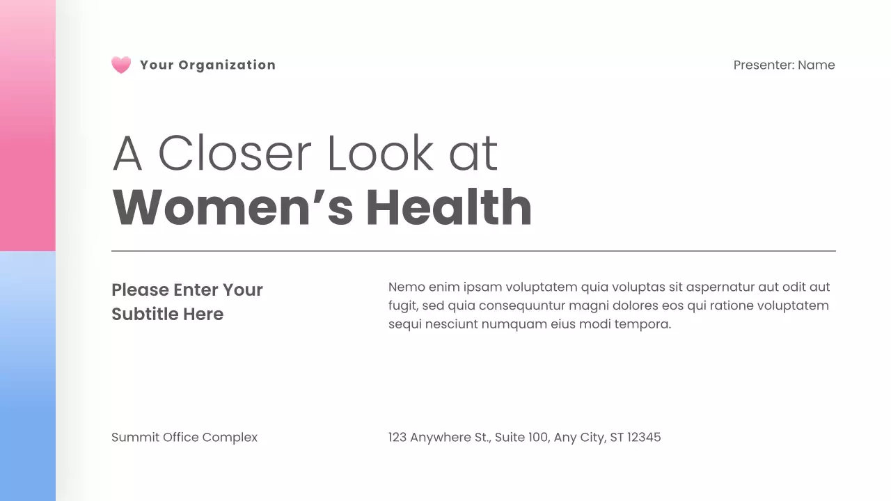 pink modern health presentation