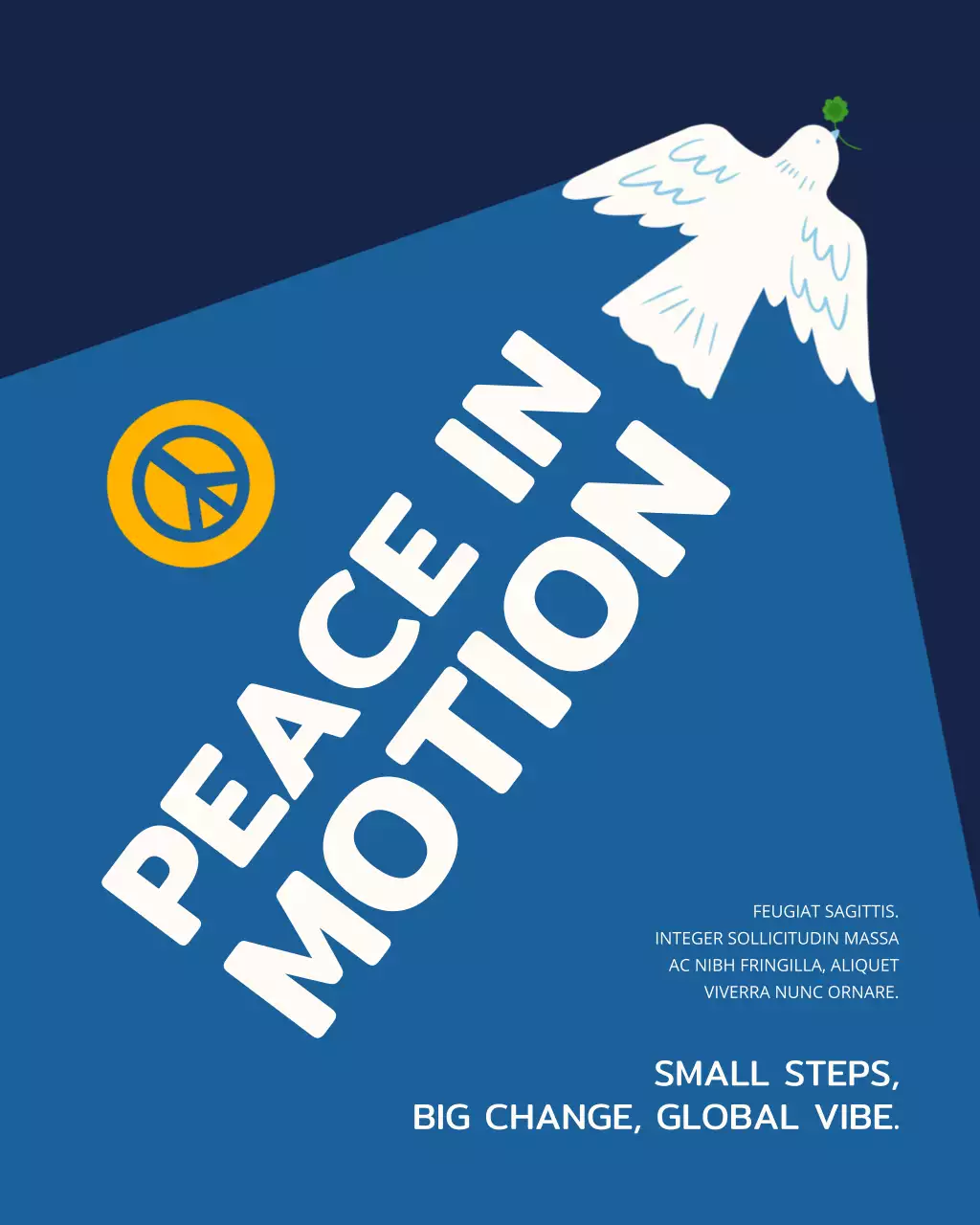 Blue Modern International Peace Day Instagram Post