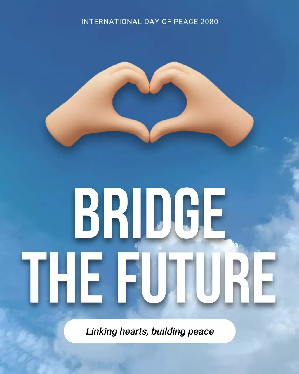 Blue and White Clean Modern International Peace Day Instagram Post