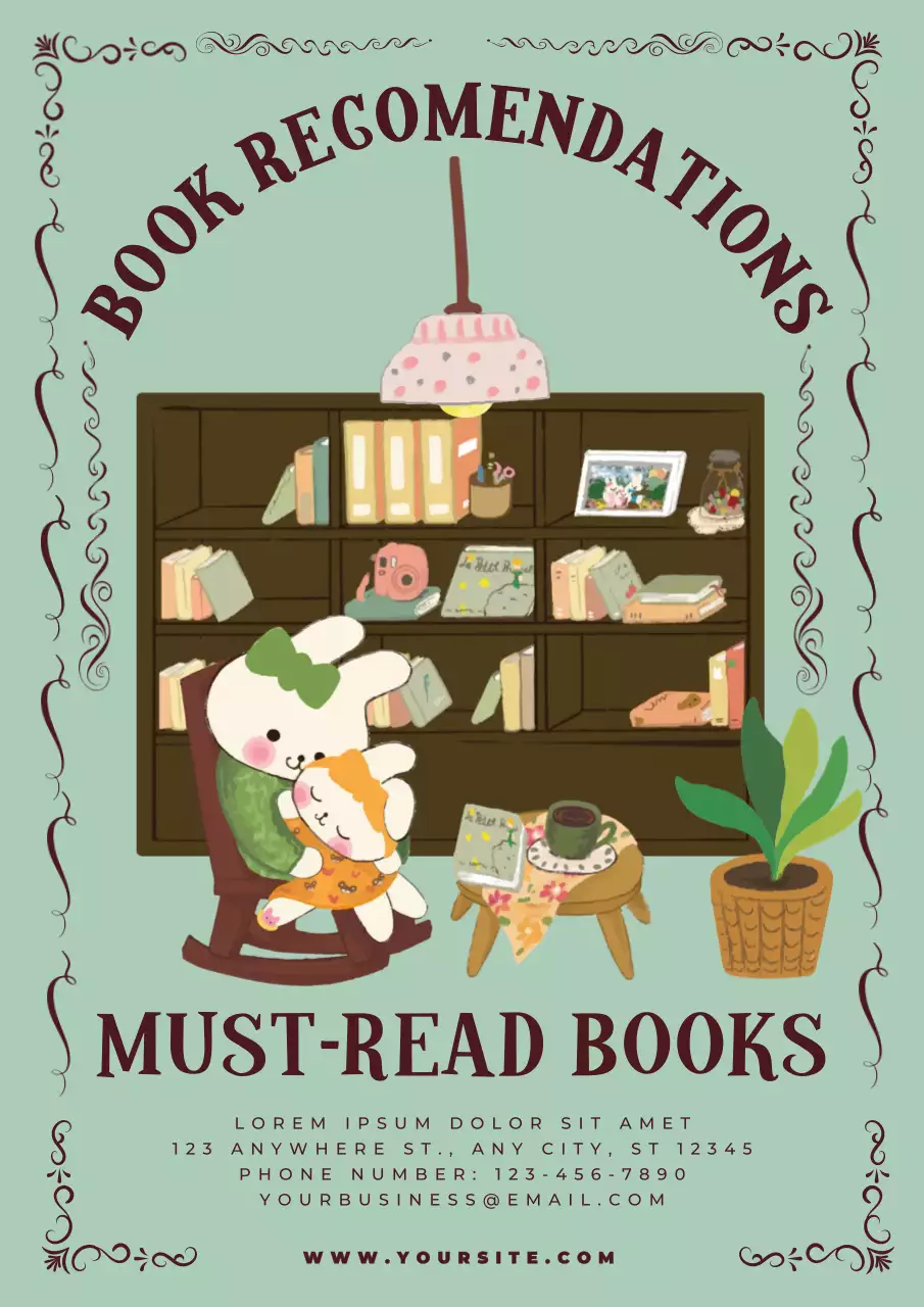 민트 빈티지 독서 광고