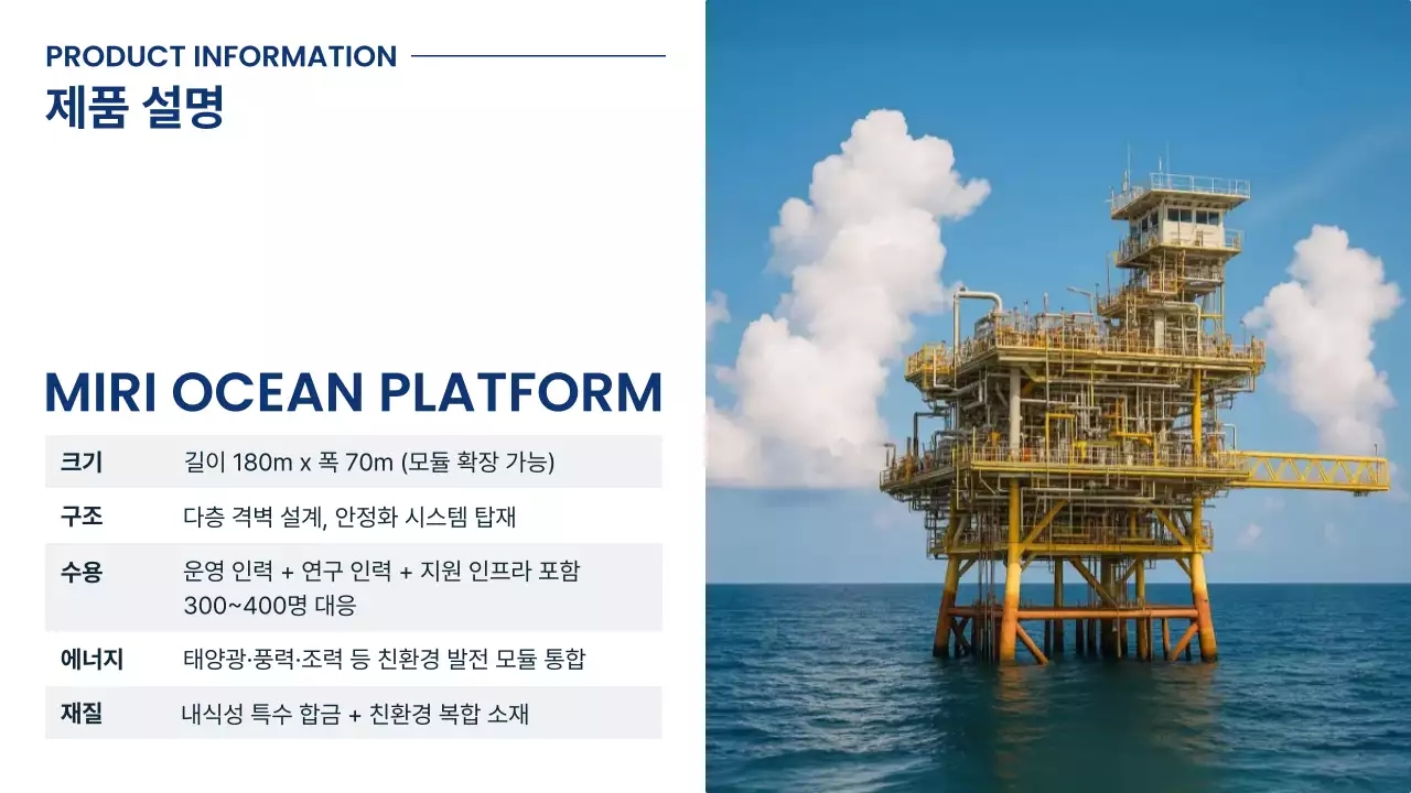 파랑 모던 기술 소개 제품 소개