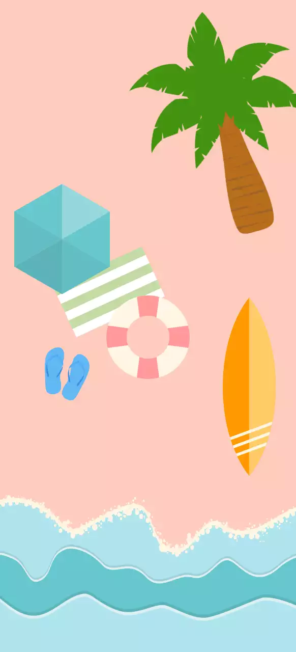 핑크 트로피칼 해변 휴일