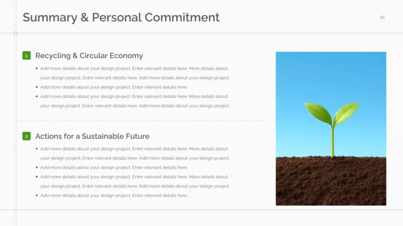 Green Minimal Sustainability Lecture Presentation