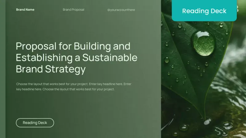 Green Minimal Brand Strategy Proposal Presentation