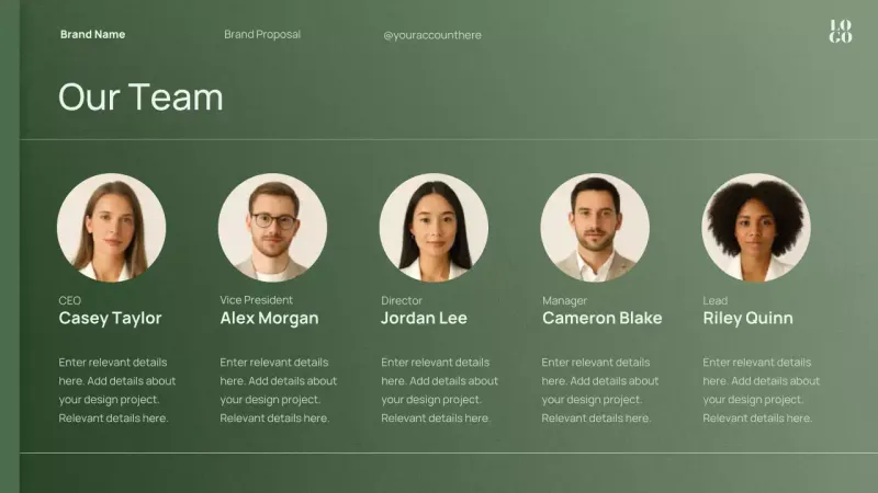 Green Minimal Brand Strategy Proposal Presentation