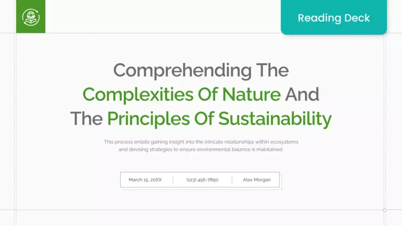 Green Minimal Sustainability Lecture Presentation