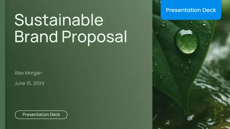 Green Minimal Brand Strategy Proposal Presentation