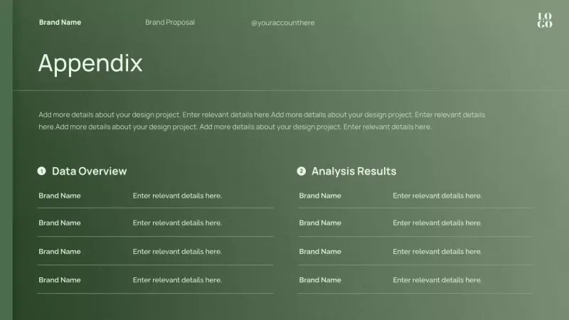 Green Minimal Brand Strategy Proposal Presentation