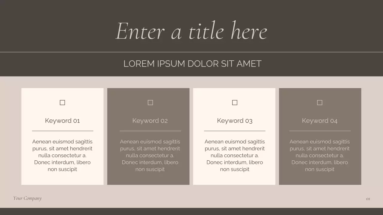 Brown Modern Meeting Announcement Presentation