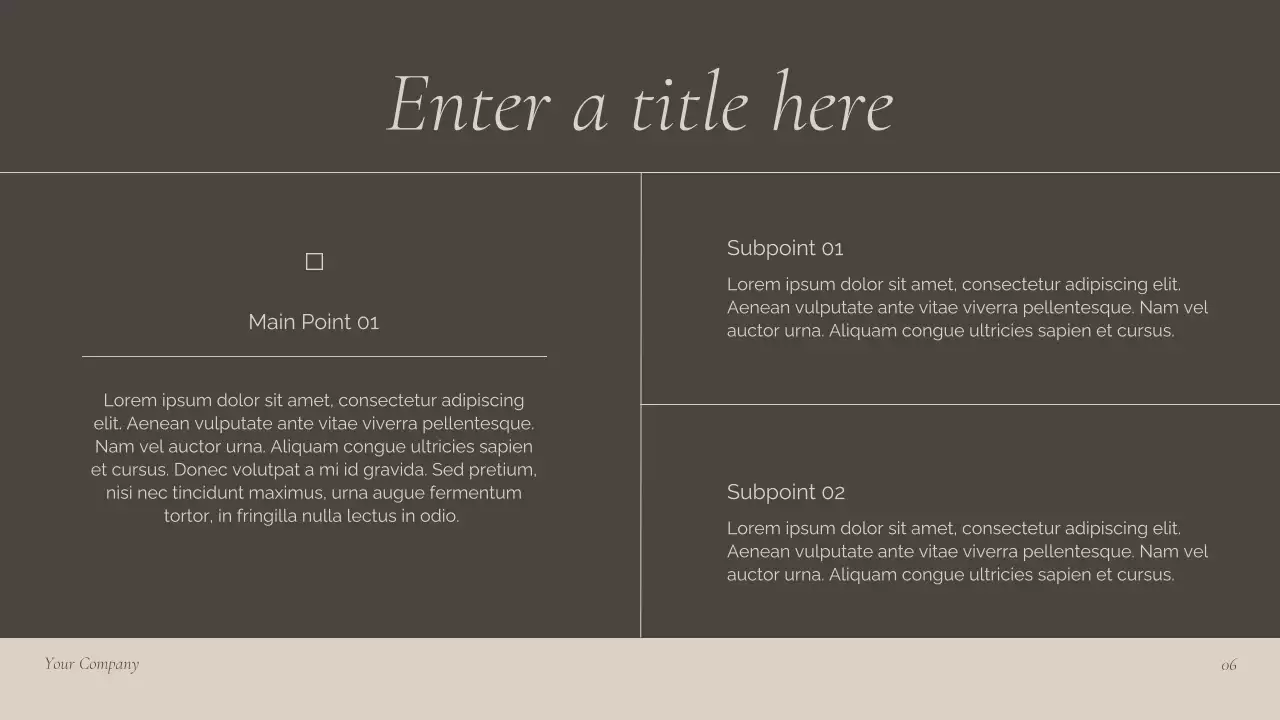 Brown Modern Meeting Announcement Presentation