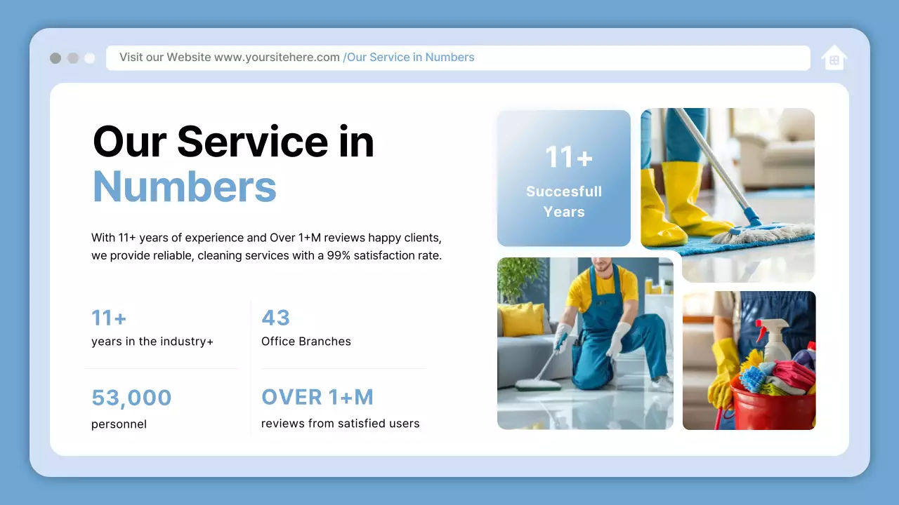 블루 모던 클리닝 가이드 프레젠테이션