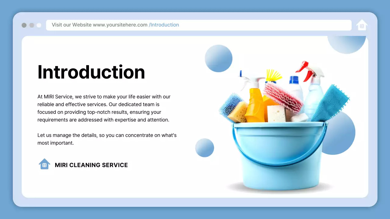 블루 모던 클리닝 가이드 프레젠테이션