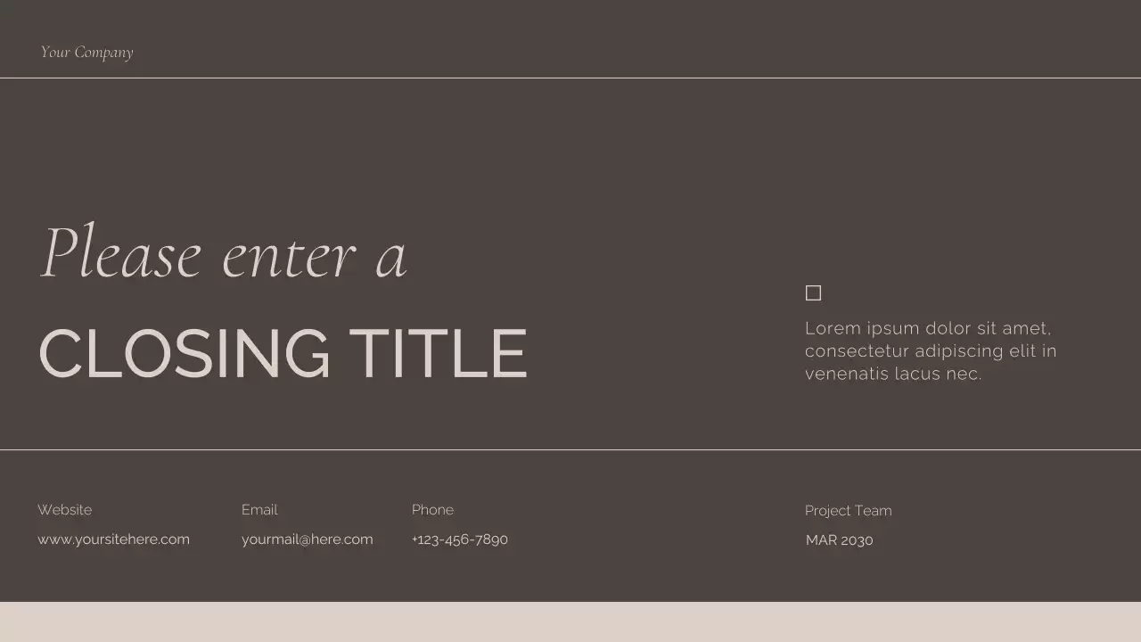 Brown Modern Meeting Announcement Presentation