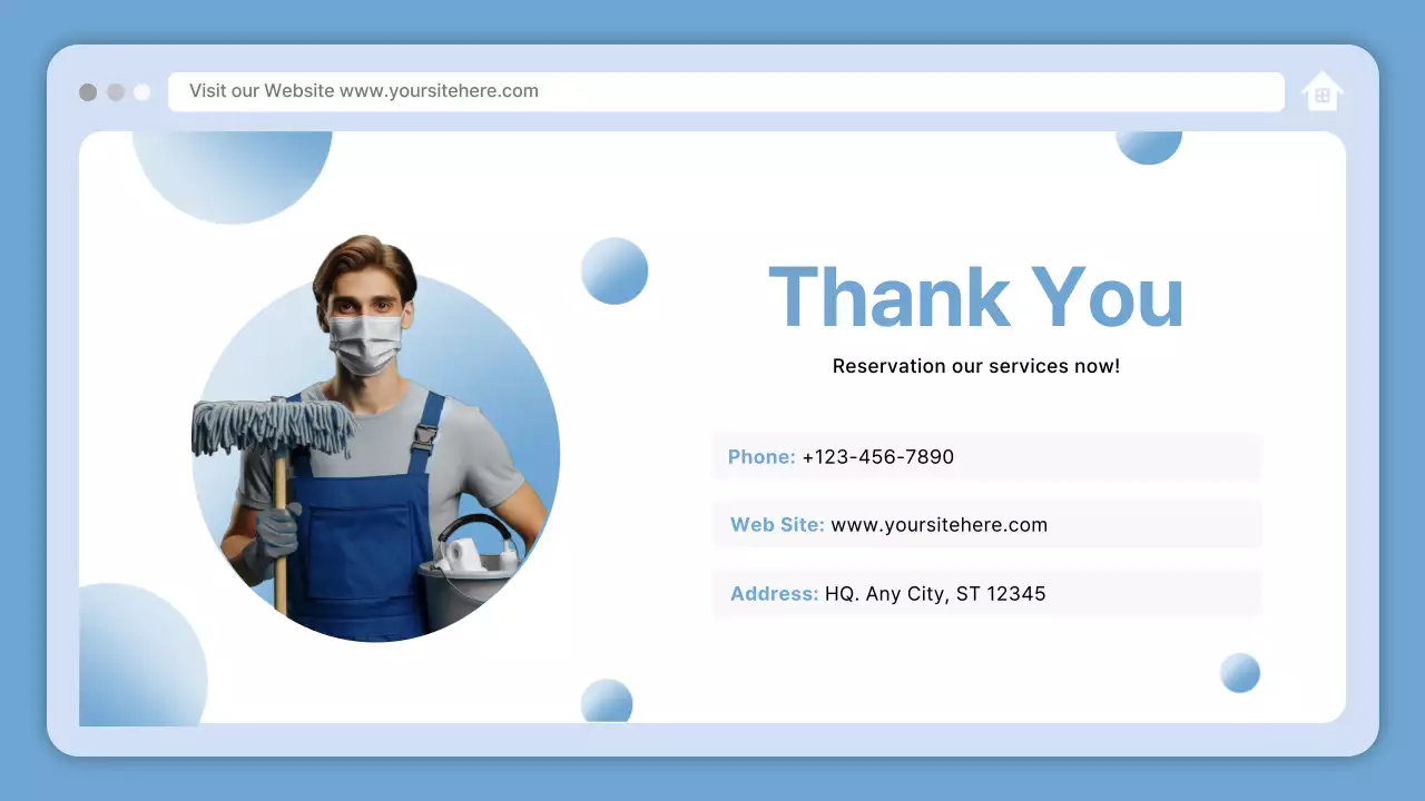 블루 모던 클리닝 가이드 프레젠테이션