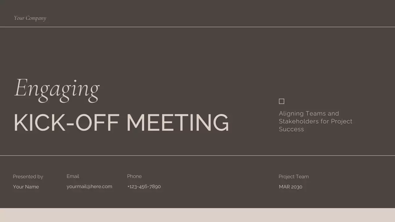 Brown Modern Meeting Announcement Presentation