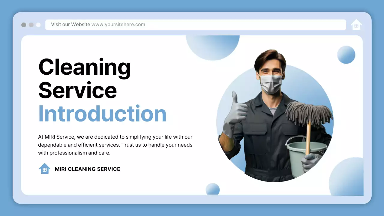 블루 모던 클리닝 가이드 프레젠테이션