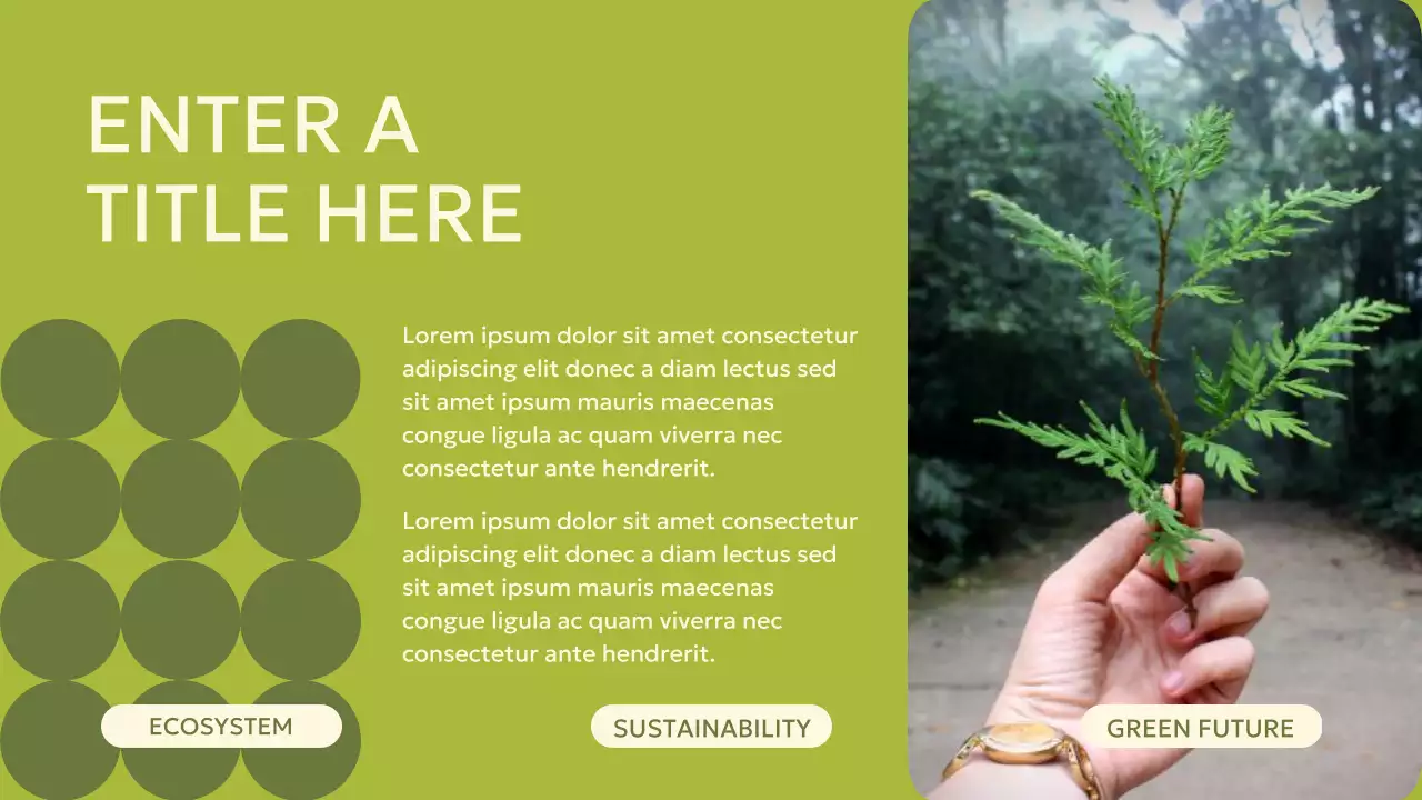 Green Modern Sustainability Announcement Presentation