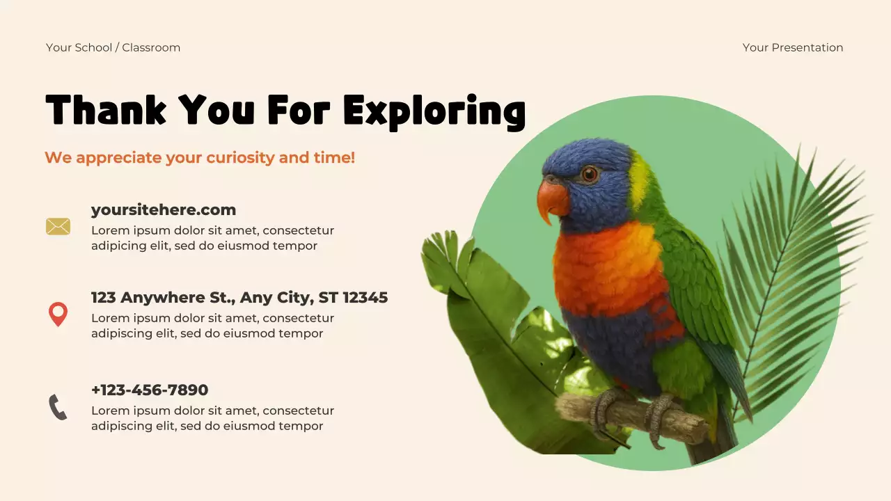 Blue Playful Animals Adventure Presentation