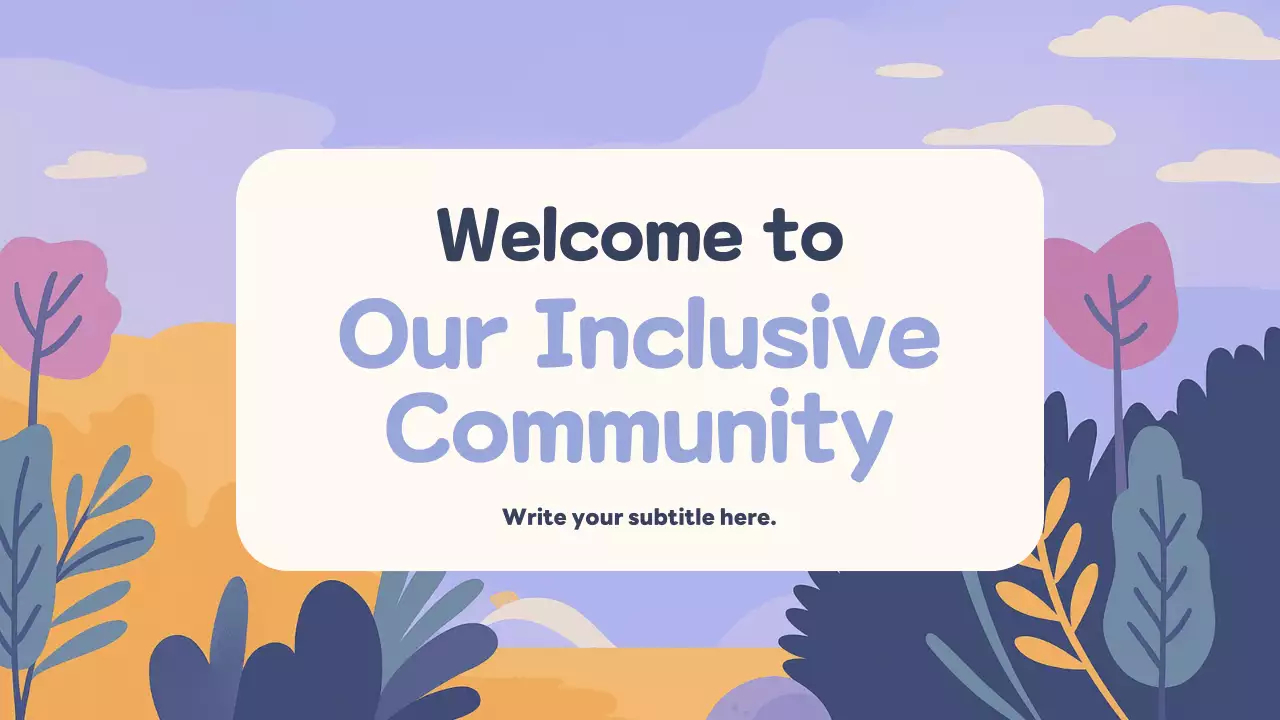 Purple Illustration Inclusive Community Presentation