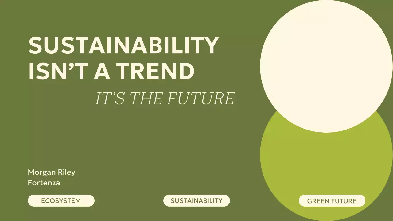 Green Modern Sustainability Announcement Presentation