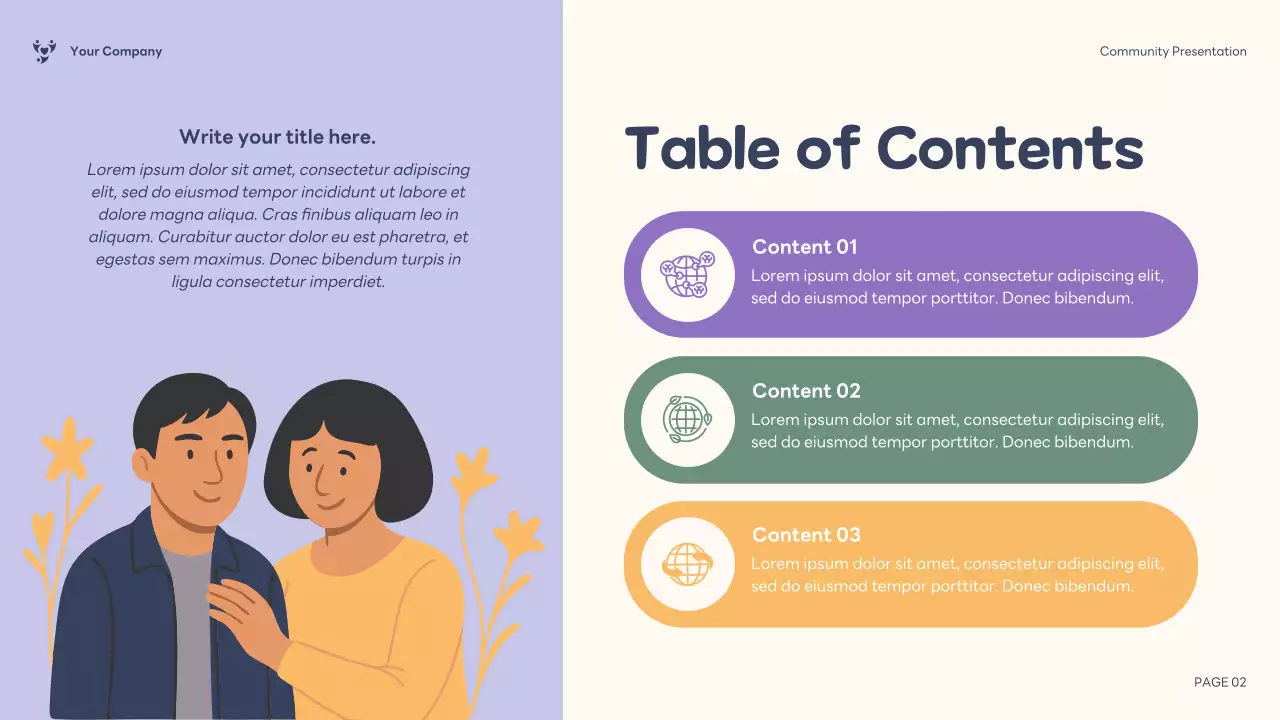 Purple Illustration Inclusive Community Presentation