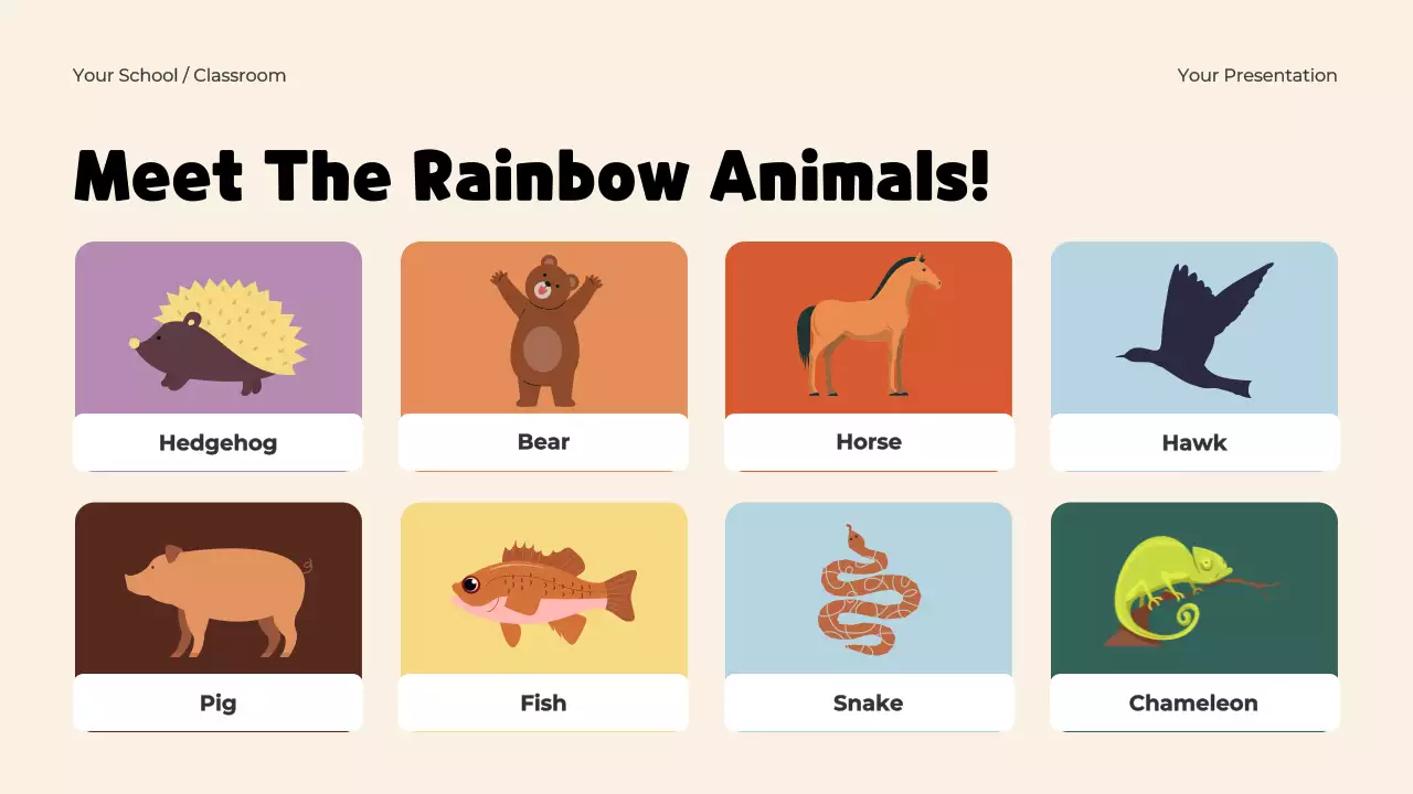 Blue Playful Animals Adventure Presentation