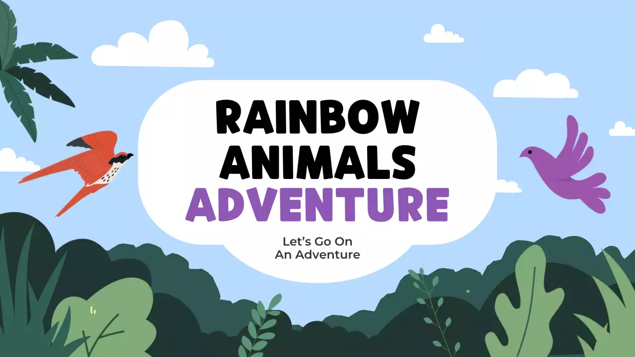 Blue Playful Animals Adventure Presentation