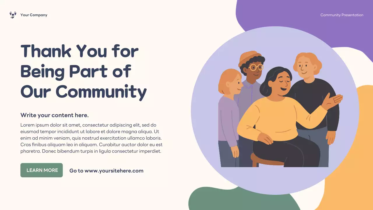 Purple Illustration Inclusive Community Presentation