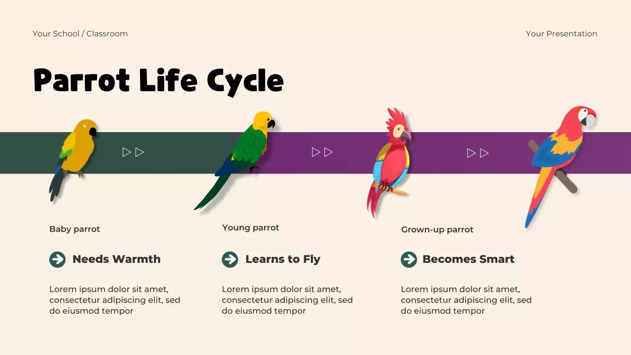 Blue Playful Animals Adventure Presentation