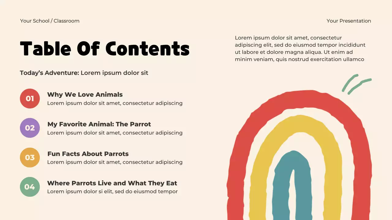 Blue Playful Animals Adventure Presentation