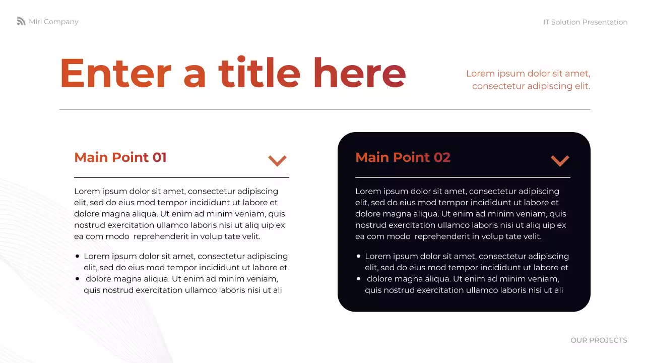 orange modern IT presentation