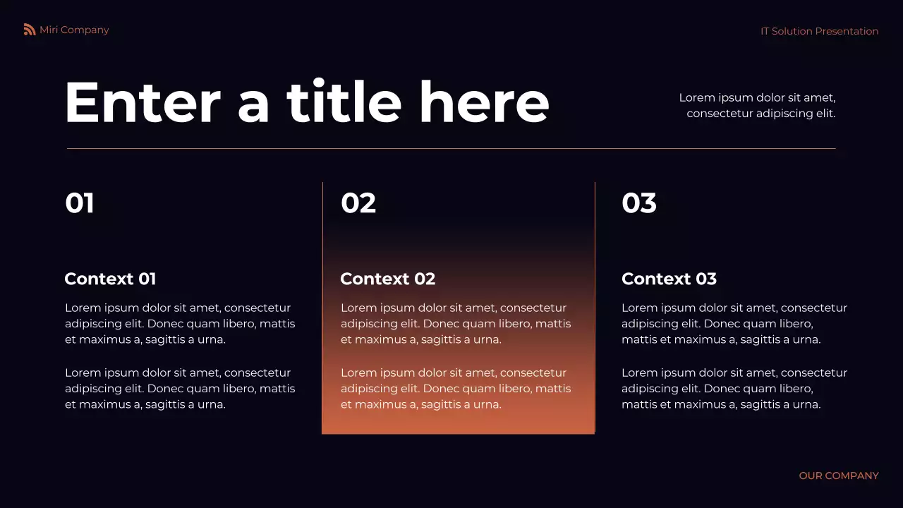 orange modern IT presentation