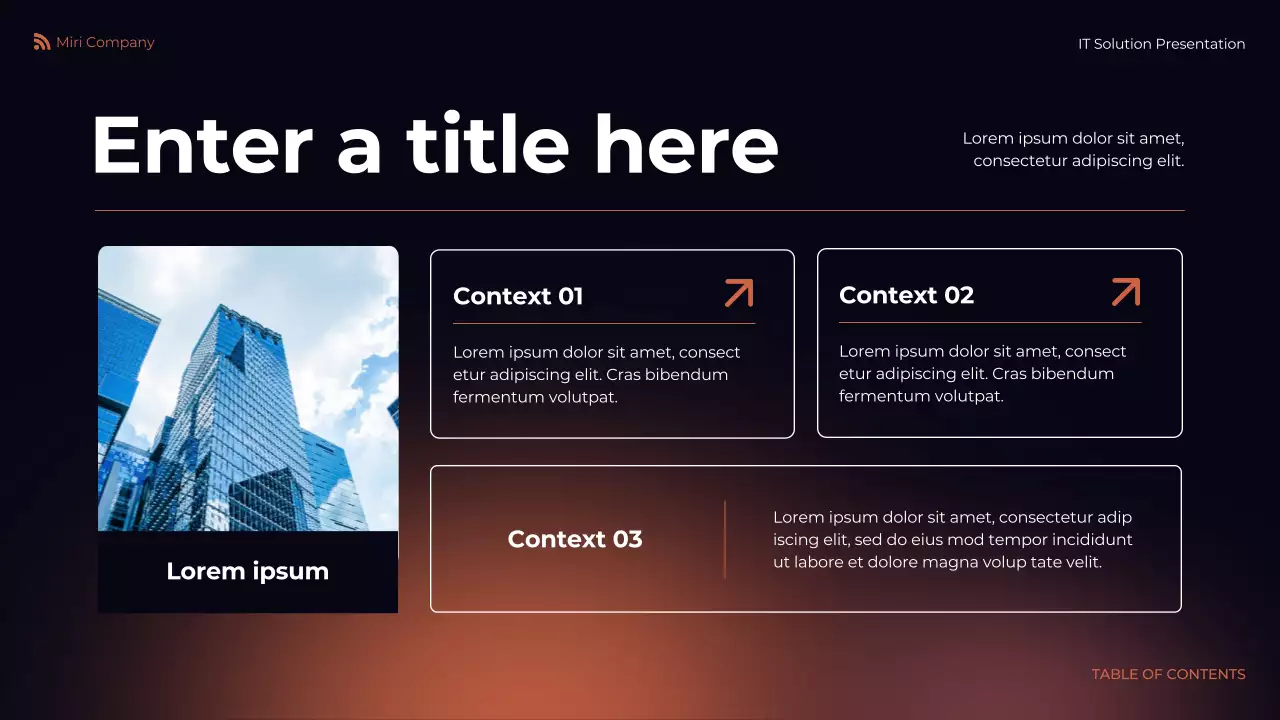 orange modern IT presentation