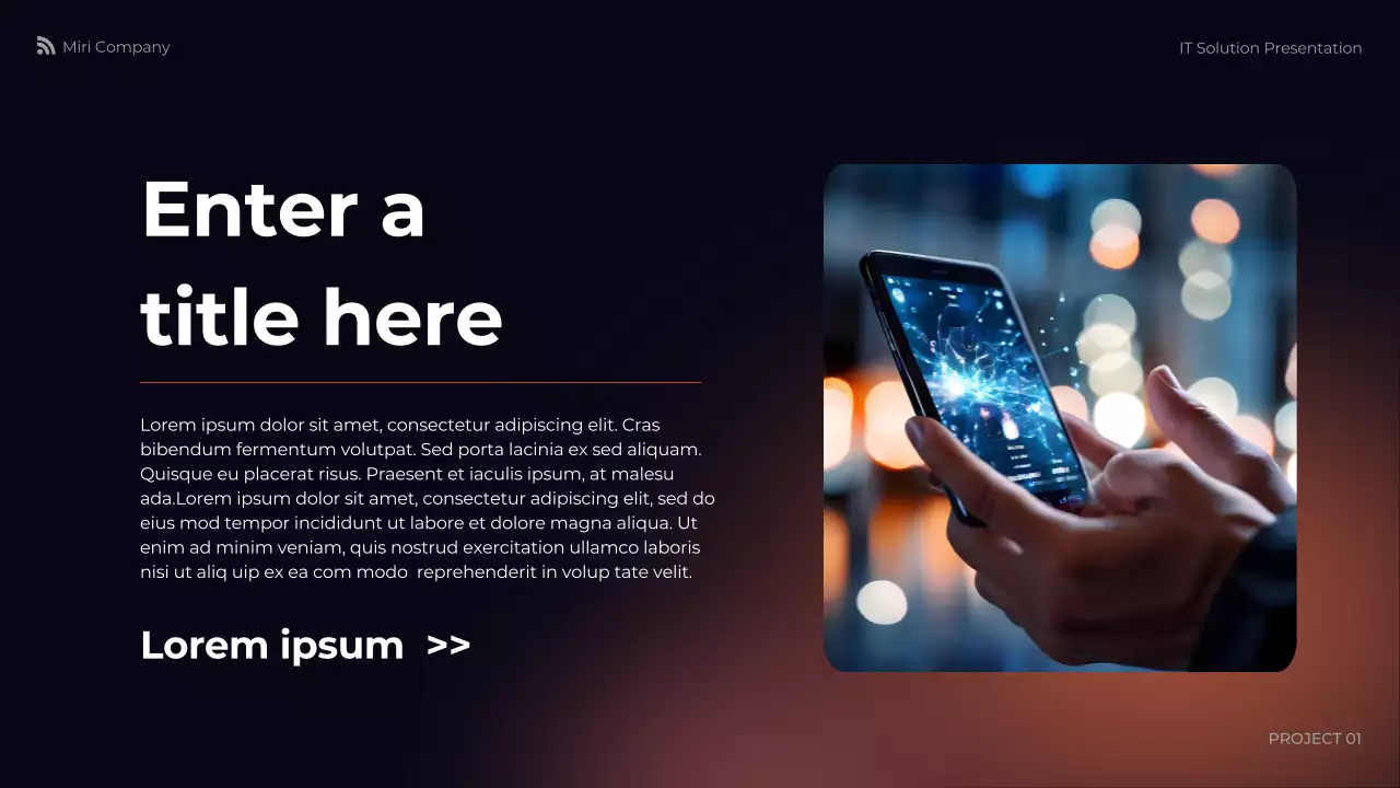 orange modern IT presentation