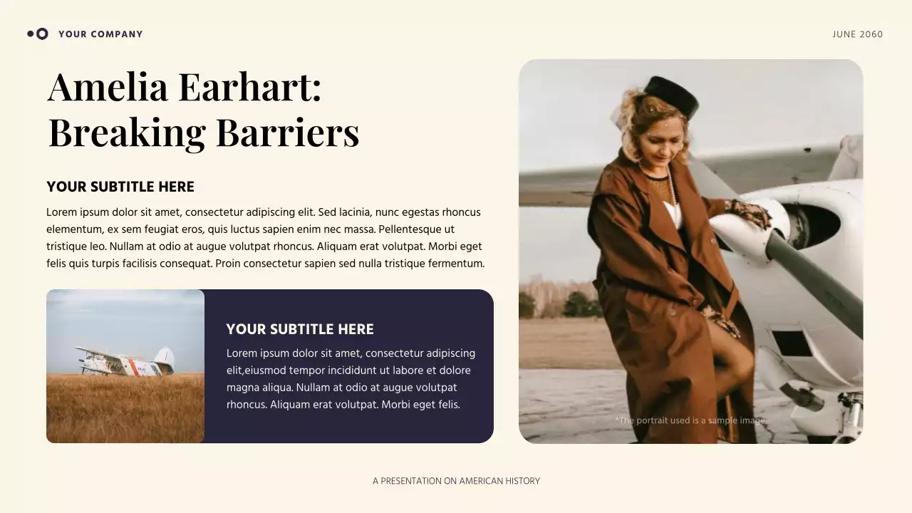 Orange and Blue Simple American History Presentation