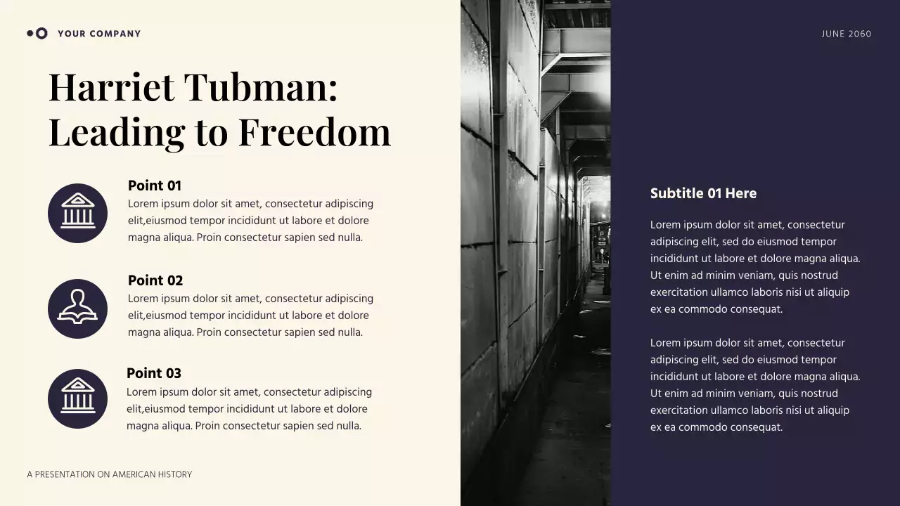 Orange and Blue Simple American History Presentation