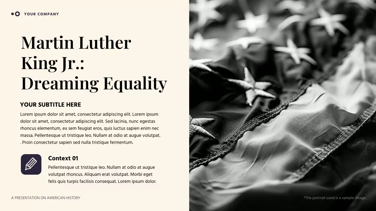 Orange and Blue Simple American History Presentation