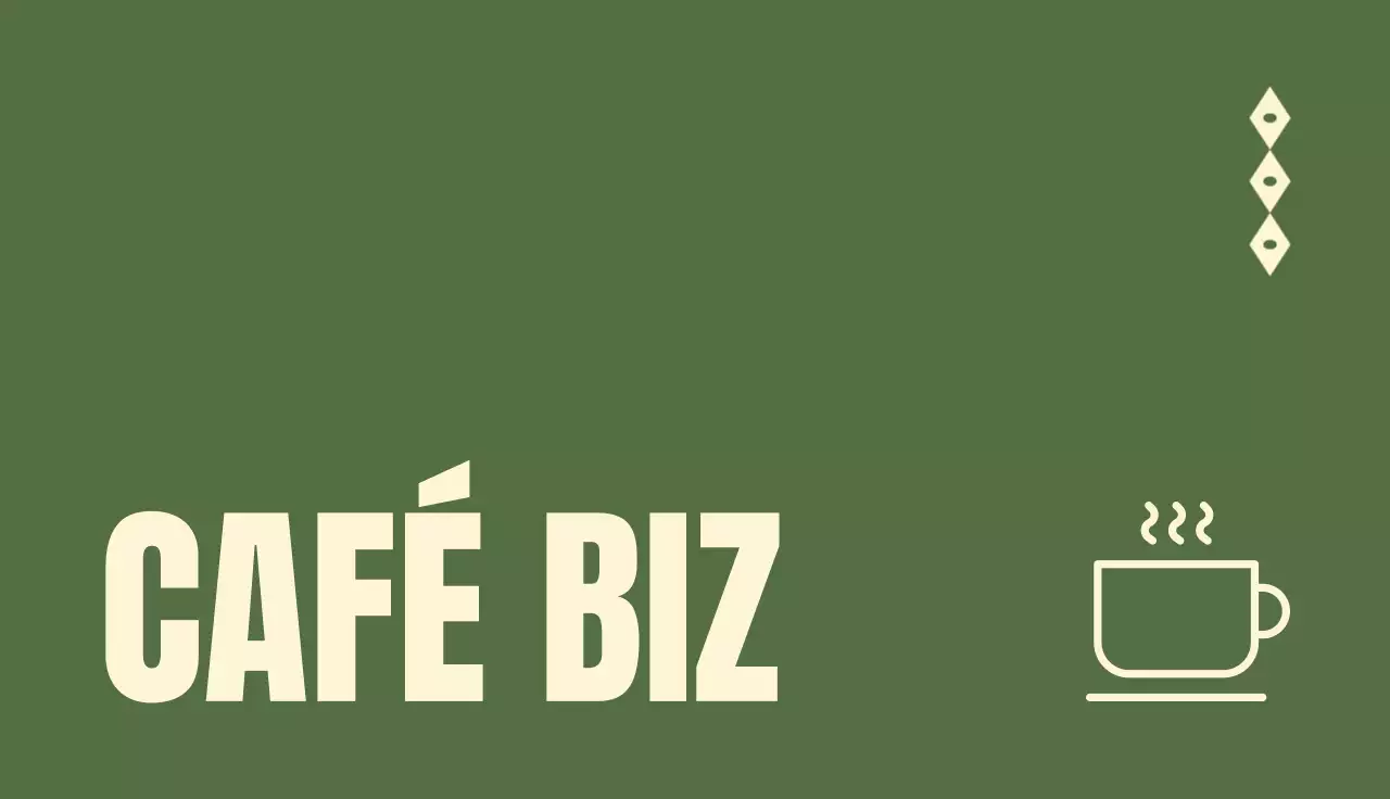 카키 심플 카페 광고